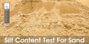 Silt content test for sand