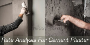 Rate Analysis For Cement Plaster