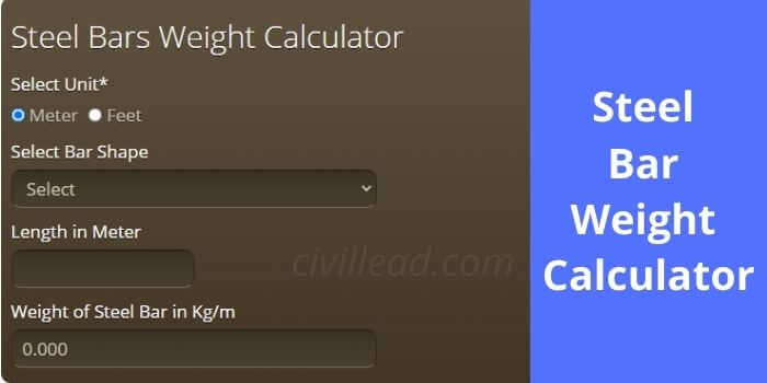 Steel Bar Weight Calculator