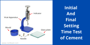 Initial and final setting time of cement