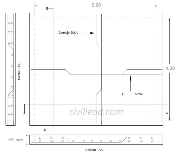 How to Calculate Quantity of Steel In Two Way Slab