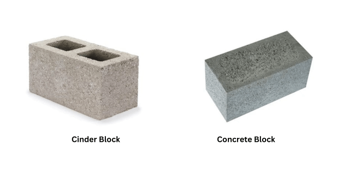 Cinder Block vs Concrete Block